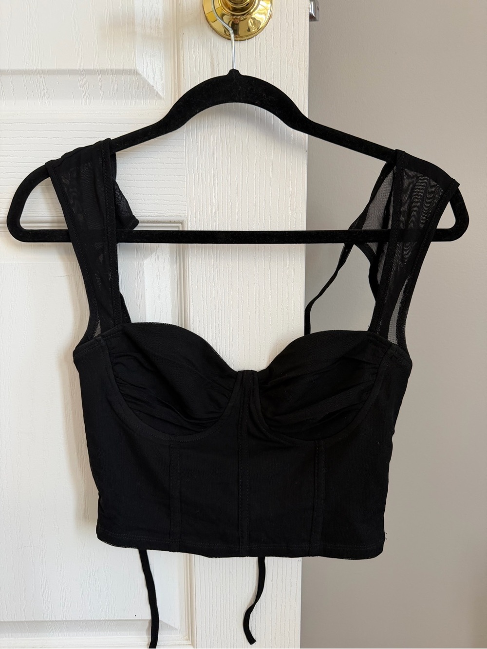 Black Bustier Crop Top